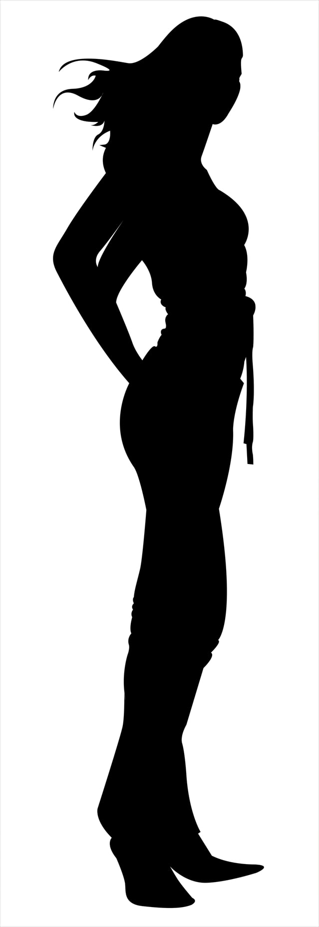 modèle de silhouette d'une femme